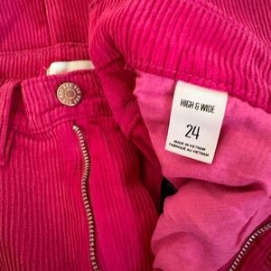 BDG Women's High Rise Pink Corduroy Jeans